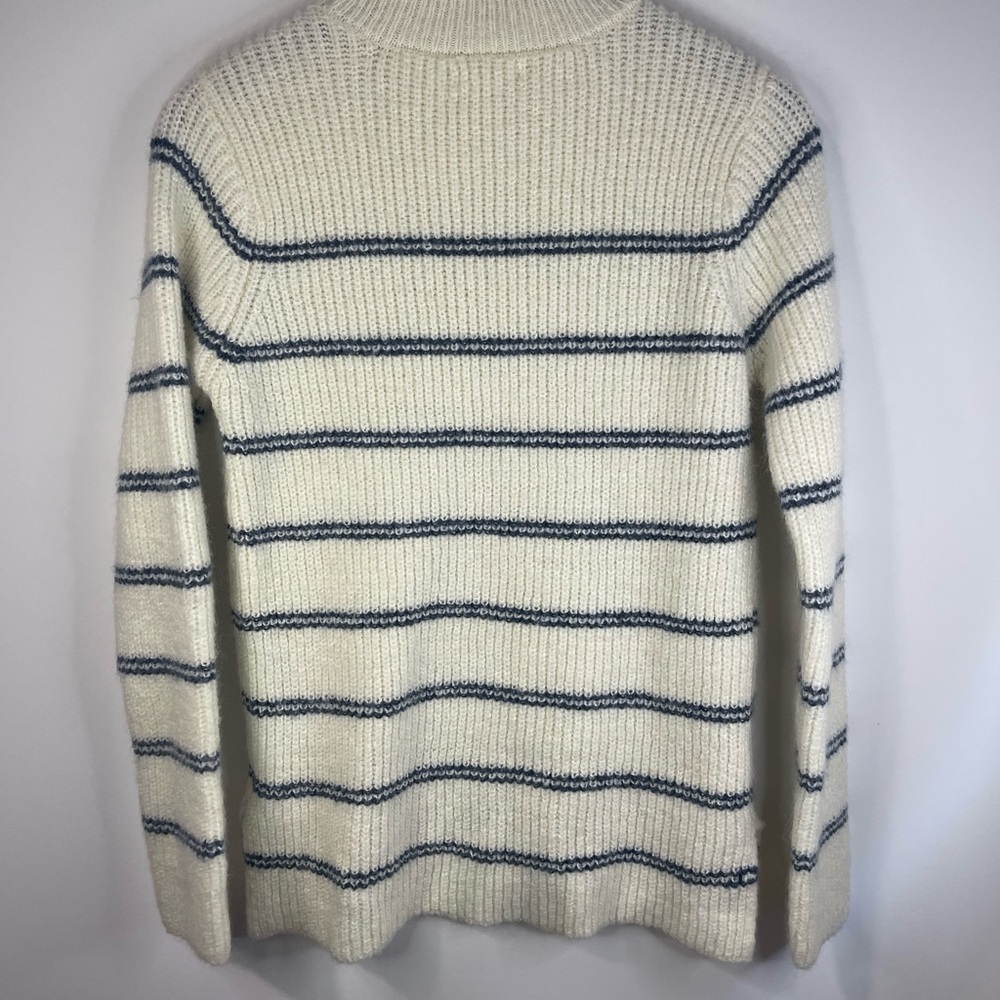 Maurices White and Blue Turtleneck‎ Sweater Nautical Stripes - Picture 6 of 8